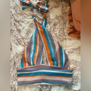 NWT Halter Crochet Crop Top